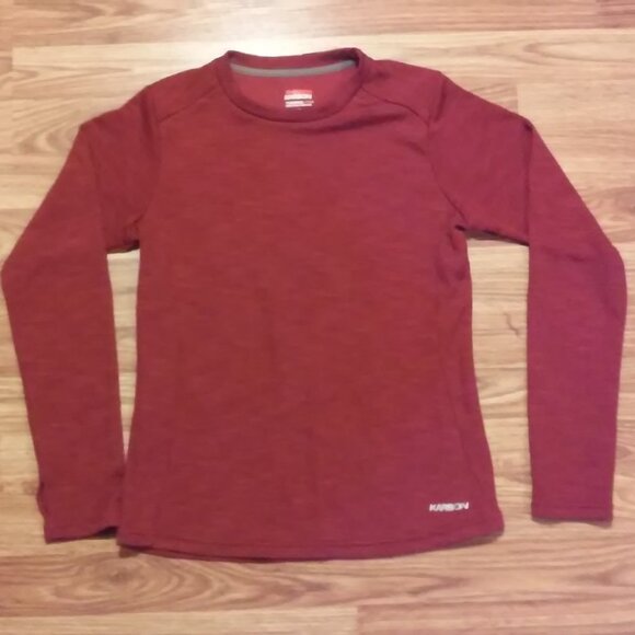 Karbon Thermolite NEW Size XS Burgundy With Thumb Holes - Picture 1 of 3
